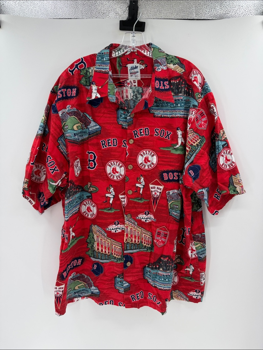 Boston Red Sox Reyn Spooner Aloha MLB Button Down - Red - 3XL